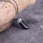 Men's Wolf's Fang Necklace with Woven - KINGKA Jewelry