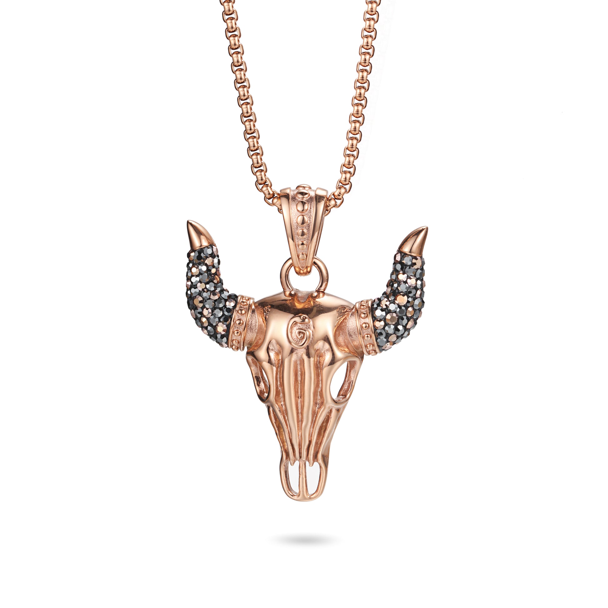 Women Pendant Necklace Crystal Buffalo - KINGKA Jewelry