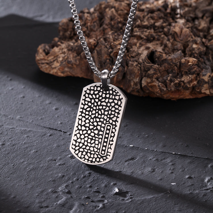 Men's Dog Tag Necklace Reptile - KINGKA Jewelry