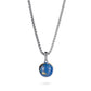 KINGKA Stainless Steel Necklace, Gold Blue, The Earth - KINGKA Jewelry