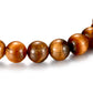 KINGKA Natural Tiger Eye Bead Stone Bracelet with 316 Stainless Steel Earth Accessory