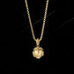 KINGKA Stainless Steel Globe Earth Pendant Necklace, Gold