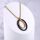Women Pendant Necklace Oval Hoop - KINGKA Jewelry