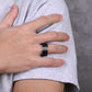 Men's Band Ring Carbon - KINGKA Jewelry