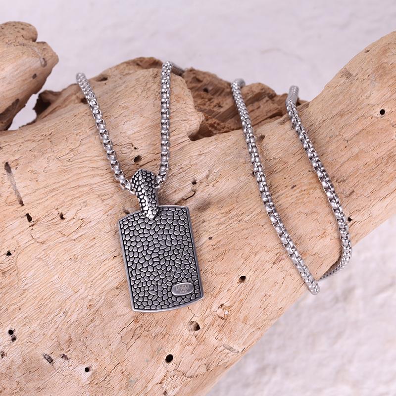 Men's Tag Necklace Reptile - KINGKA Jewelry
