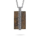 Men's Tag Necklace with Woven Element - KINGKA Jewelry