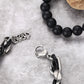 Men's Stacking Bracelet with Onyx, Chain - KINGKA Jewelry