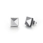 Men's Ear Studs Pyramid Square - KINGKA Jewelry
