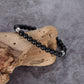 Men's Wristband with Onyx, Stainless Steel Tube - KINGKA Jewelry