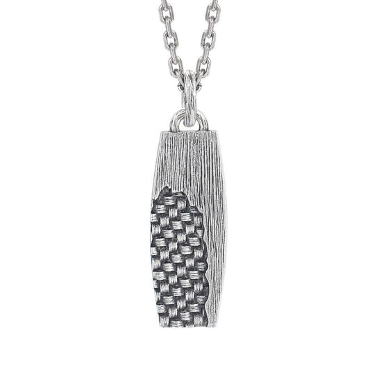 Thin Tag Necklace with Woven - KINGKA Jewelry
