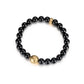 KINGKA  Shiny Agate Bead Bracelet, Gold, The Earth - KINGKA Jewelry