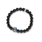 KINGKA Matt Agate Bead Bracelet, Silver Blue, The Earth - KINGKA Jewelry