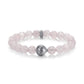 KINGKA Rose Quartz Bead Bracelet, Silver, The Earth - KINGKA Jewelry