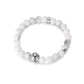 KINGKA White Turquoise Bead Bracelet, Silver, The Earth - KINGKA Jewelry