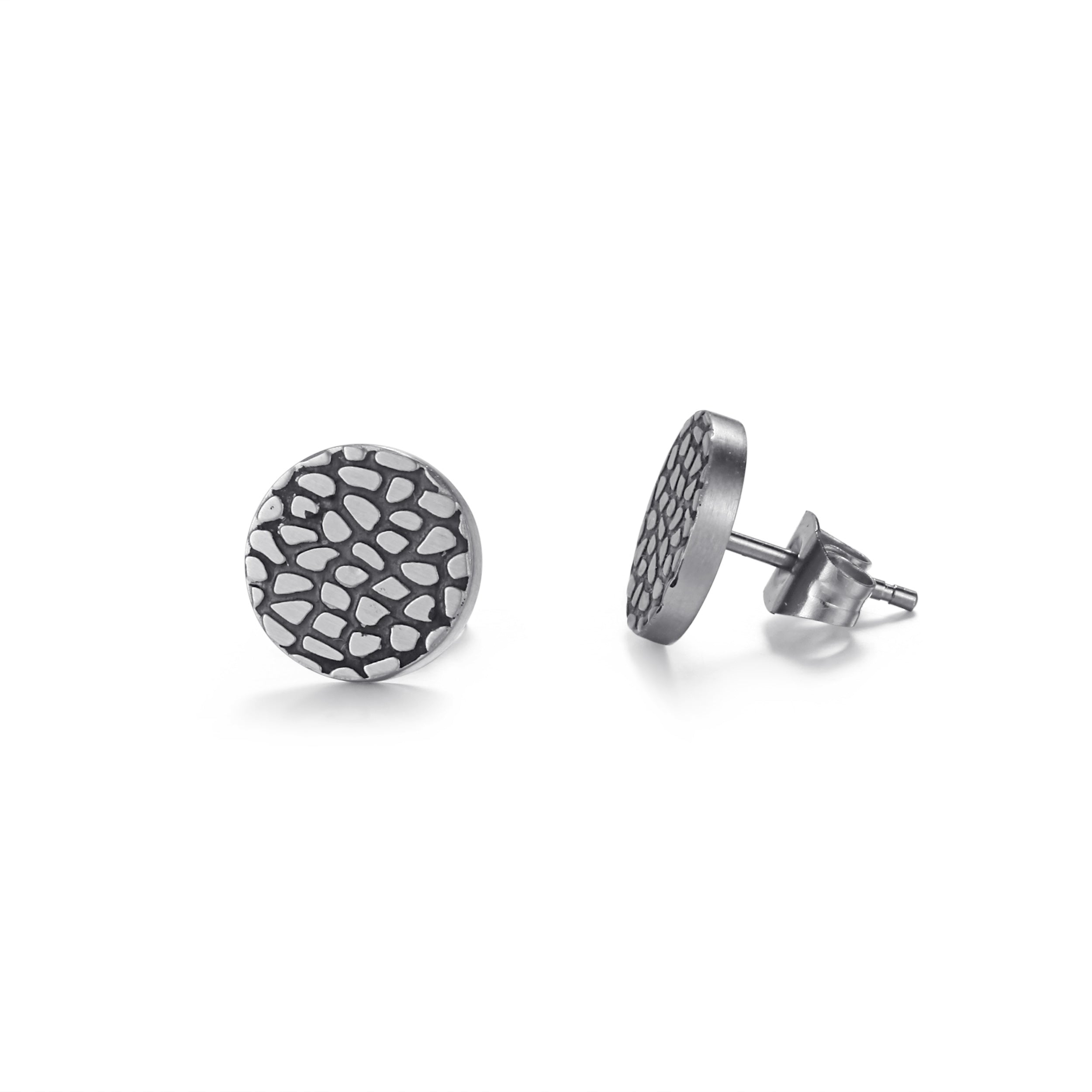 Buy Silver-Toned & White Earrings for Men by Oomph Online | Ajio.com