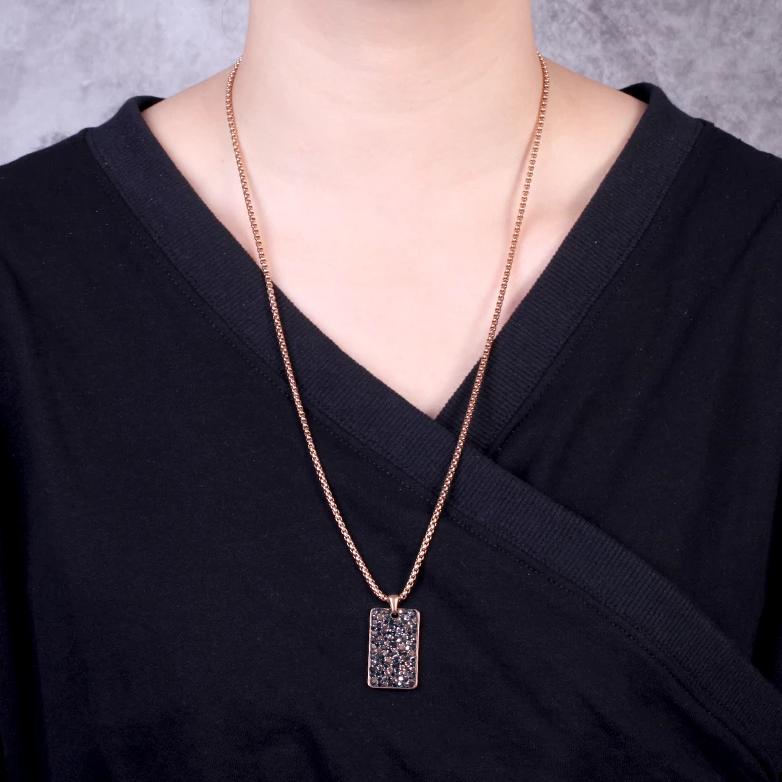 Women Pendant Necklace Crystal Tag - KINGKA Jewelry