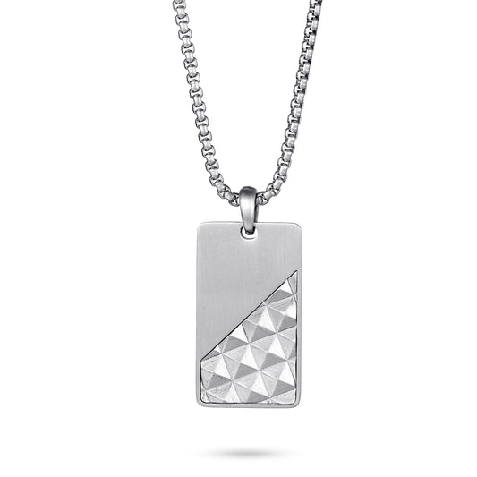 Men's Tag Necklace Pyramid - KINGKA Jewelry